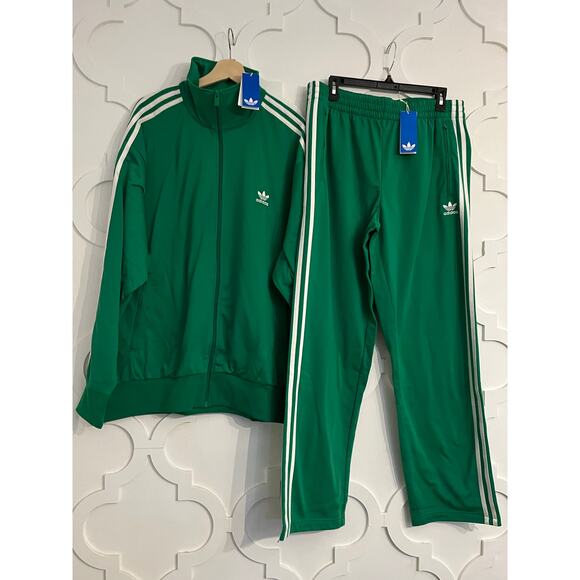 NEW ADIDAS ORIGINALS Firebird Tracksuit Men's Size 2XL Green/ White JD0183 - Picture 7 of 9